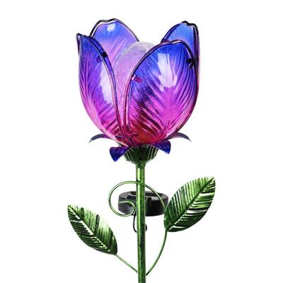 Details about   Garden Lawn Yard Decoration Flower Purple Trumpets metal pick stake NEW 41" tall