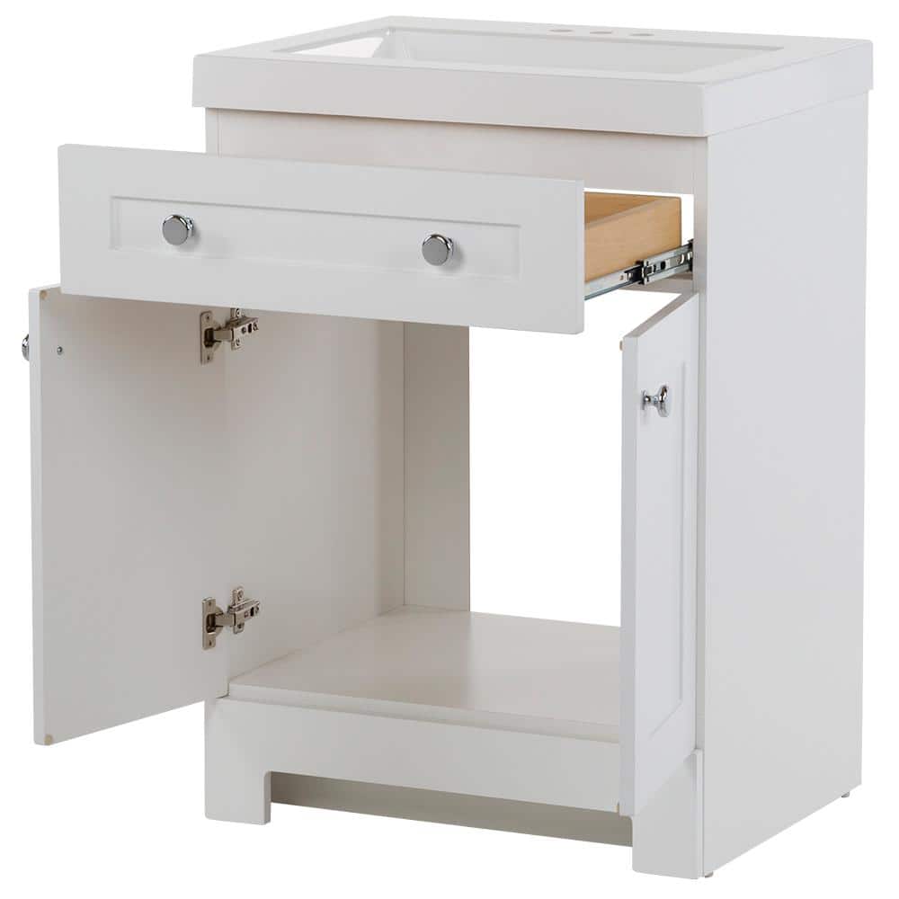 Buy Everdean 24.50 in. W x 18.75 in. D Bath Vanity in White with