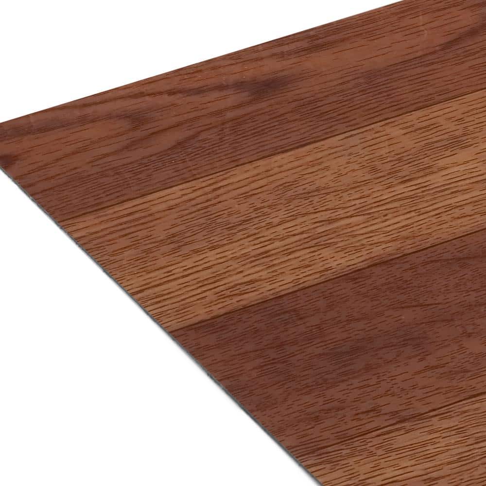 Sterling Medium Oak Self-Adhesive Vinyl Floor Tiles, 12" x 12"