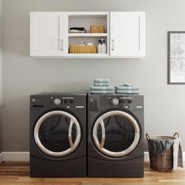 Assemble Plywood Wall Laundry Cabinet, Wall Mounted Cabinets For Laundry Room Home Depot