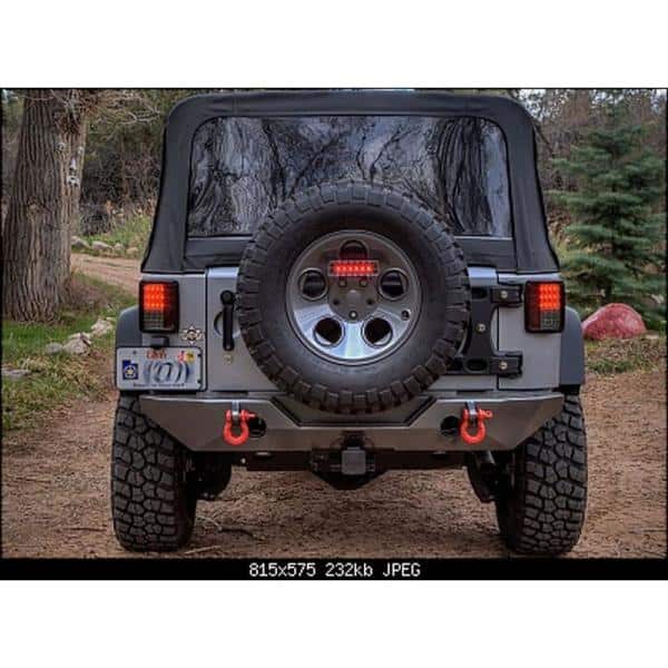 Third High Brake Light for 07-18 Jeep Wrangler JK 2 Pcs LED Rear Tail Lights 
