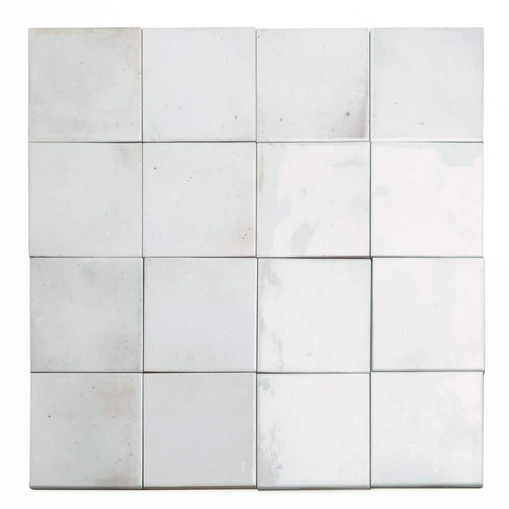 Apollo Tile Antiek White 3.94 in. x 3.94 in. Glossy Ceramic Square Wall and  Floor Tile (5.39 sq. ft./case) (50-pack) MOD88WHT44A - The Home Depot