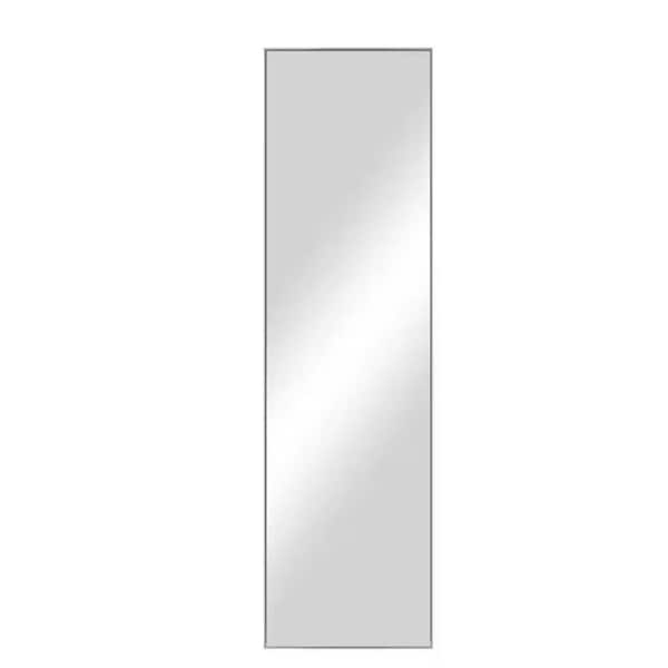 Unbranded 18 in. W x 63 in. H Small Rectangular Steel Framed Wall Bathroom Vanity Mirror in Black