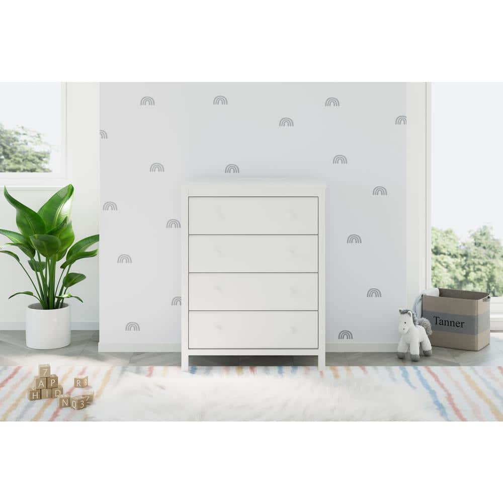 Storkcraft Alpine 4-Drawer White Nursery Dresser, GREENGUARD Certified