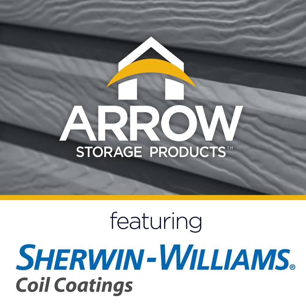 6 ft. x 7 ft. Charcoal Galvanized Steel Storage Shed