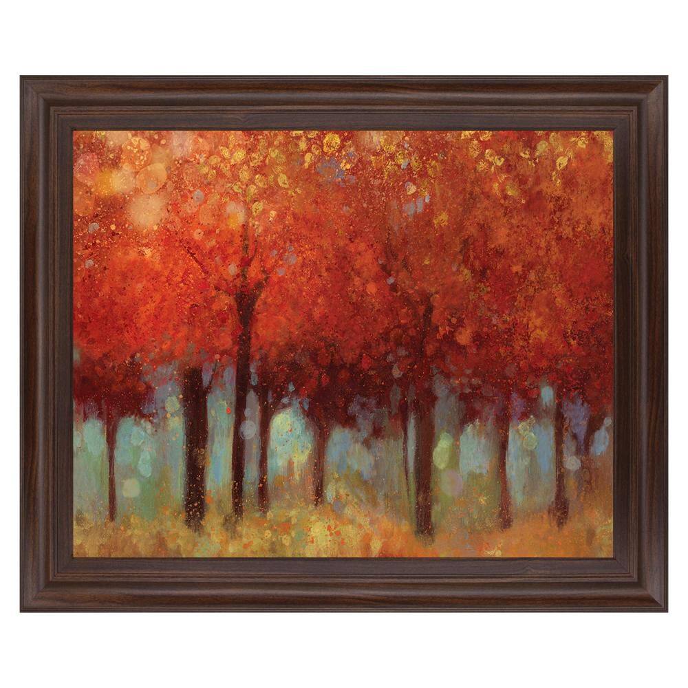 Red Forest By Asia Jensen Framed Print Nature Wall Art 28 in. x 34 in. price history on PriceWatchPro