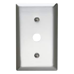 Pass & Seymour 302/304 S/S 1 Gang Strap Mounted Coaxial Wall Plate, Stainless Steel (1-Pack)