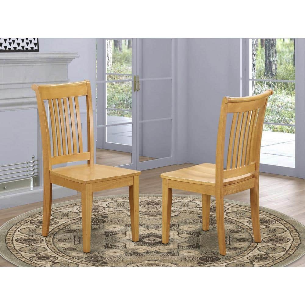 Oak slat back dining chairs discount