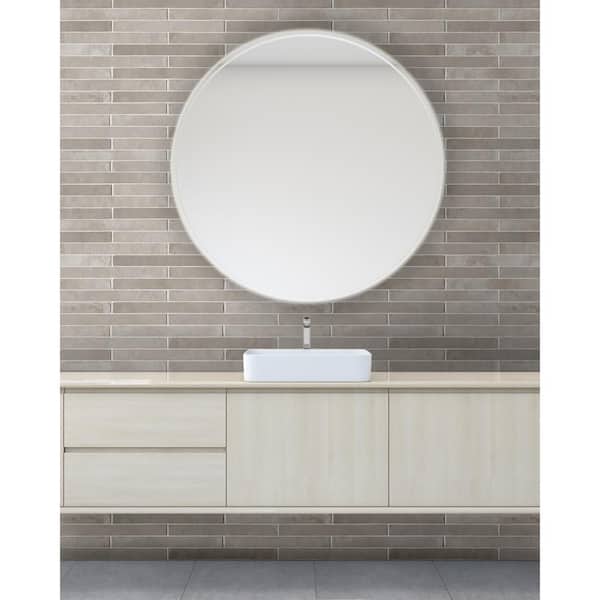 Take Home Tile Sample - Maestro Oyster 2 in. x 9 in. Polished Porcelain Wall Tile