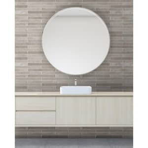 Take Home Tile Sample - Maestro Oysyer 2 in. x 9 in. White Glossy Porcelain Wall Tile