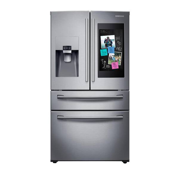 Samsung 27.7 cu. ft. Family Hub 4-Door French Door Smart Refrigerator in Stainless Steel