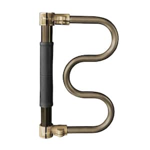 Sure Stand Security Pole 20 in. Double Curved Grab Bar Accessory in Bronze