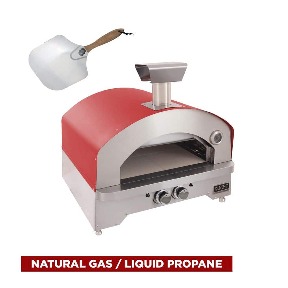 NAPOLI Propane Gas Outdoor/Indoor Portable Outdoor Pizza Oven in Red