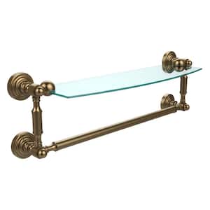 Waverly Place Collection 18 in. Glass Vanity Shelf with Integrated Towel Bar in Brushed Bronze