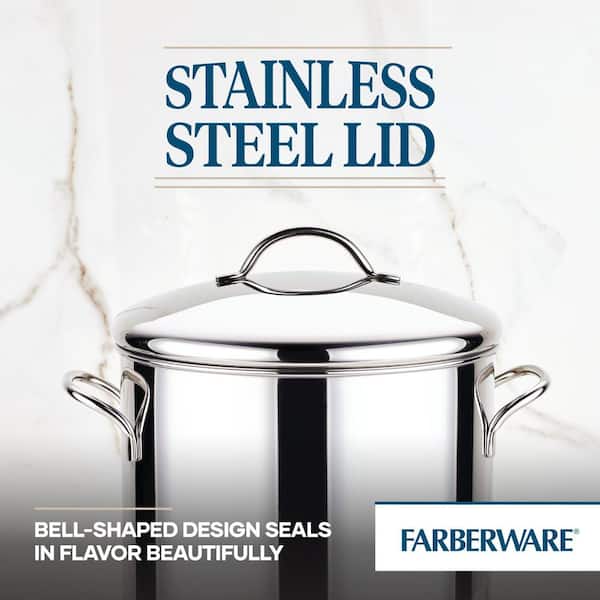 Farberware Enamel-on-Steel Large Stockpot with Lid, 16-Quart & Reviews