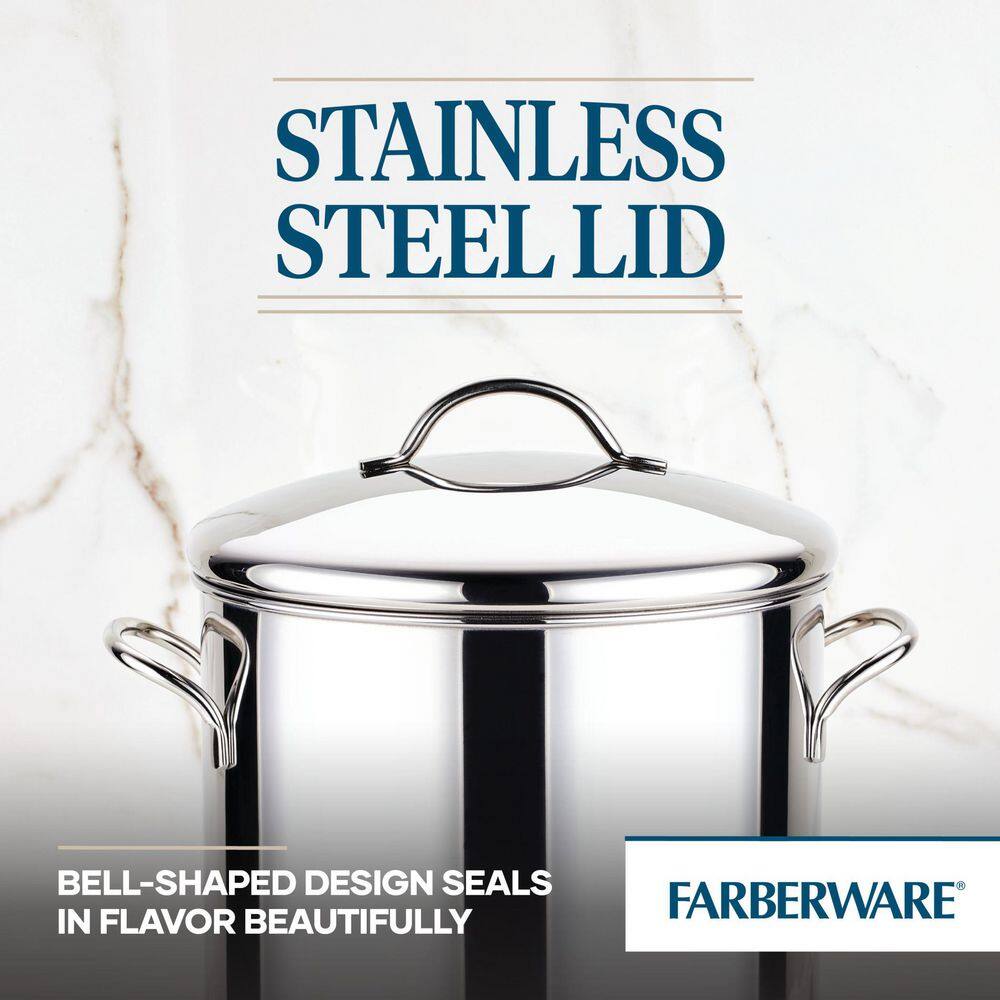 Farberware Classic 16-Quart Stainless Steel Induction Stockpot with Lid