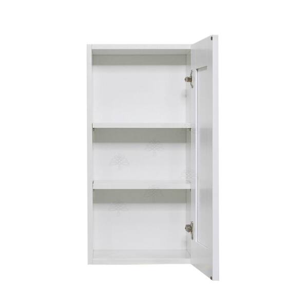 LIFEART CABINETRY Anchester Assembled 21x30x12 in. 1 Door Wall Cabinet with 2 Shelves in Classic White