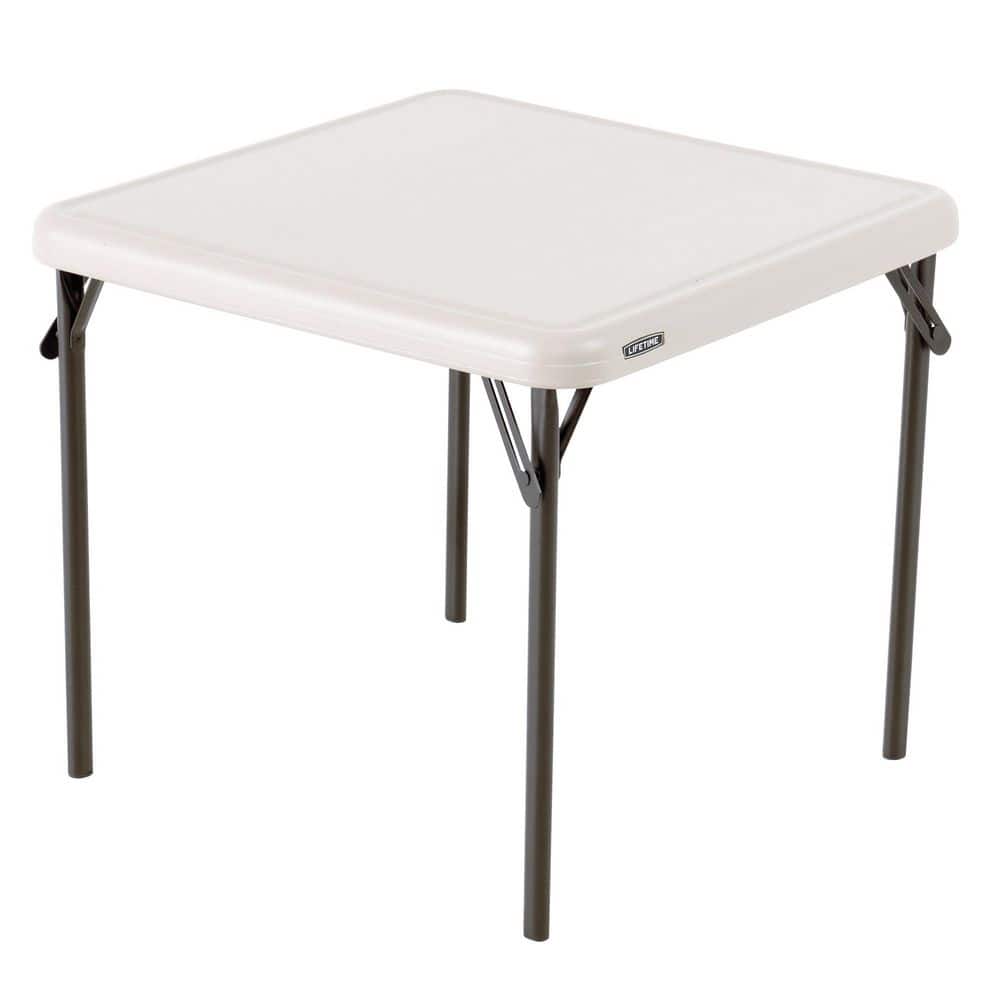Almond Square Metal and Plastic Kids Folding Table