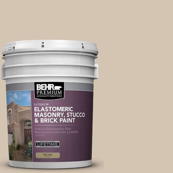 5 gal. #N300-3 Casual Khaki Elastomeric Masonry, Stucco and Brick Exterior Paint