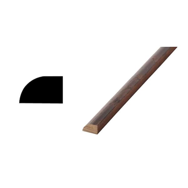 Woodgrain Millwork WM 126 - 3/4 in. x 1/2 in. Ash Wood Quarter Round Molding PreStained with Gunstock Finish