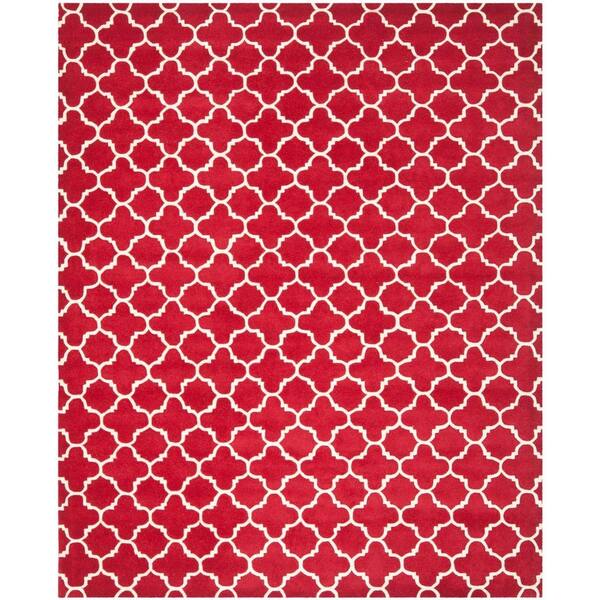 SAFAVIEH Chatham Red/Ivory 8 ft. x 10 ft. Area Rug