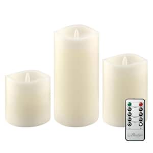 Ivory Real Wax LED Candle Set (3 PK)