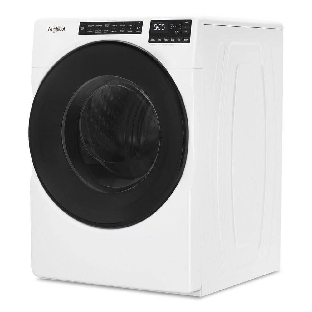 Whirlpool 5.0 Cu. Ft. White Front Load Washer with Steam Setting