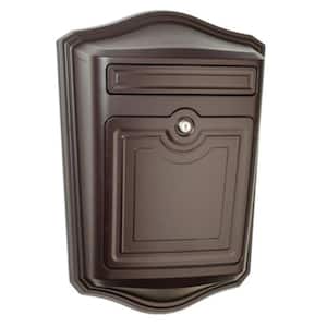 Maison Rubbed Bronze, Medium, Aluminum, Locking, Wall Mount Mailbox