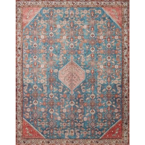 Layla Marine/Clay 1 ft. 6 in. x 1 ft. 6 in. Sample Boho Printed Area Rug