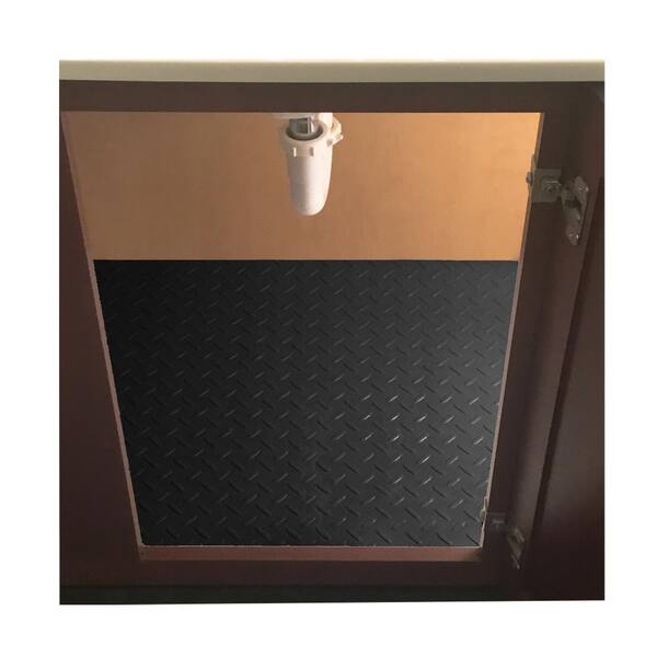 Resilia Premium Under The Sink Mat-Large Universal Size, Cut to Fit Cabinets, Shelf and Drawer Liners, 24 in. x 48 in. Black