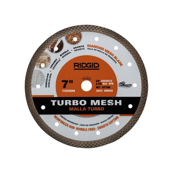 RIDGID 7 in. Turbo Mesh Rim Diamond Blade