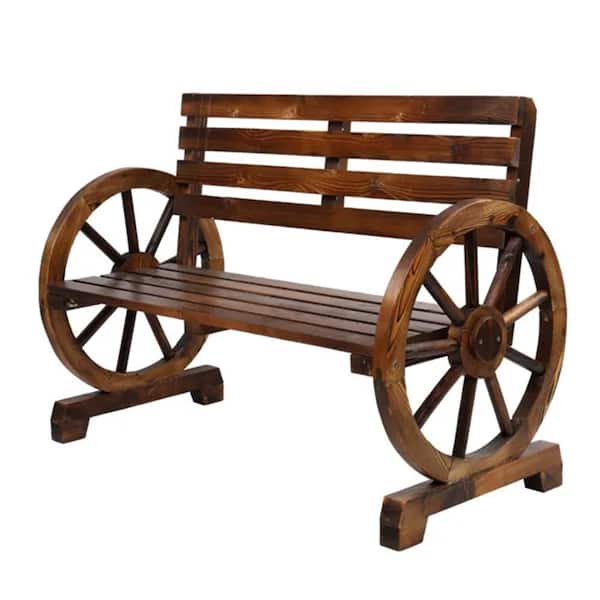 41.1 in. Wood Bench Outdoor Courtyard Decoration Park Leisure Bench