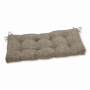 Solid Rectangular Outdoor Bench Cushion in Gray