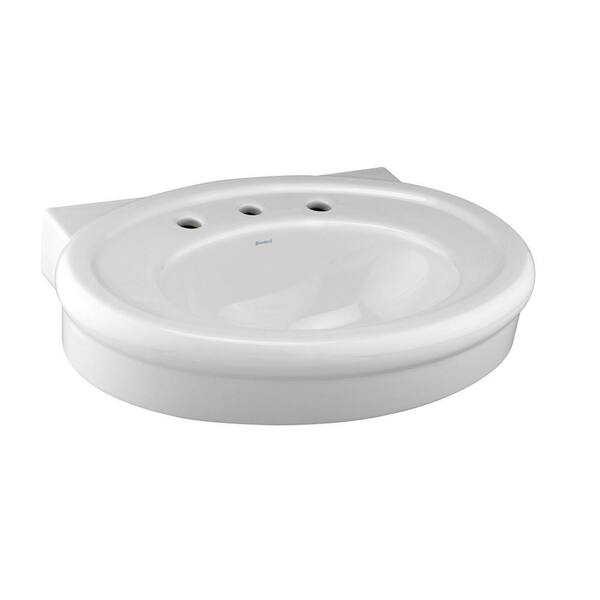 American Standard Standard Collection 8-1/2 in. Pedestal Sink Basin in White