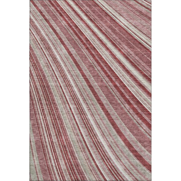 Addison Rugs Mayfield Premium Machine Washable Abstract AMF981 Garnet 8 ft. x 10 ft. Area Rug