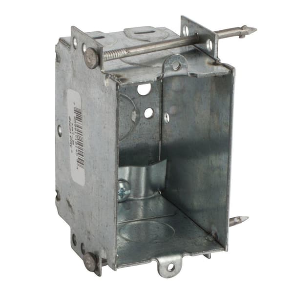 Steel City 3 in. 2-1/2 in. Deep Metal Switch Box with Nails