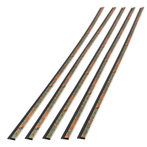 Fasade Copper Fantasy 47 in. Vinyl Backsplash Accessory J-Trim (5-Pack)