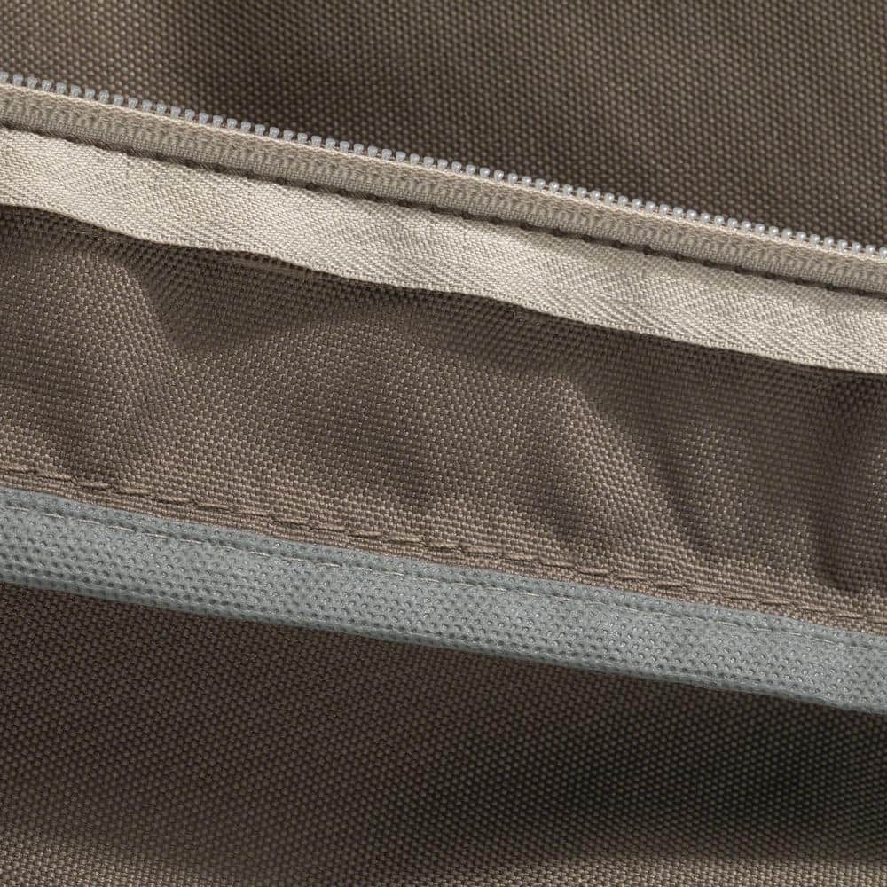Ravenna Dark Taupe Square Water-Resistant Patio Cushion Cover, 23" x 23"