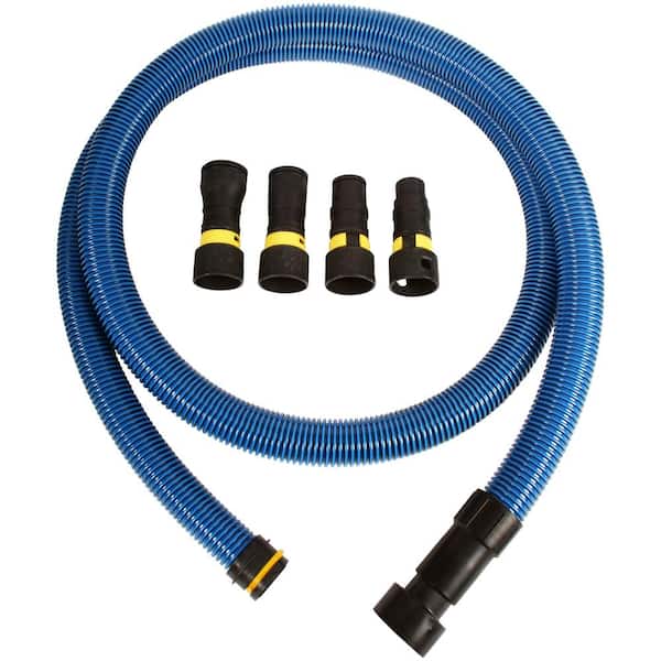 Cen-Tec 10 ft. Antistatic Vacuum Hose for Shop Vacs with Expanded Multi-Brand Power Tool Adapter Set