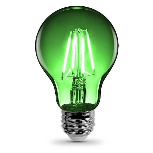 fout Praktisch Ongemak Feit Electric 25-Watt Equivalent A19 Medium E26 Base Dimmable Filament LED  Light Bulb Green Colored Clear Glass (1-Bulb) A19/TG/LED - The Home Depot