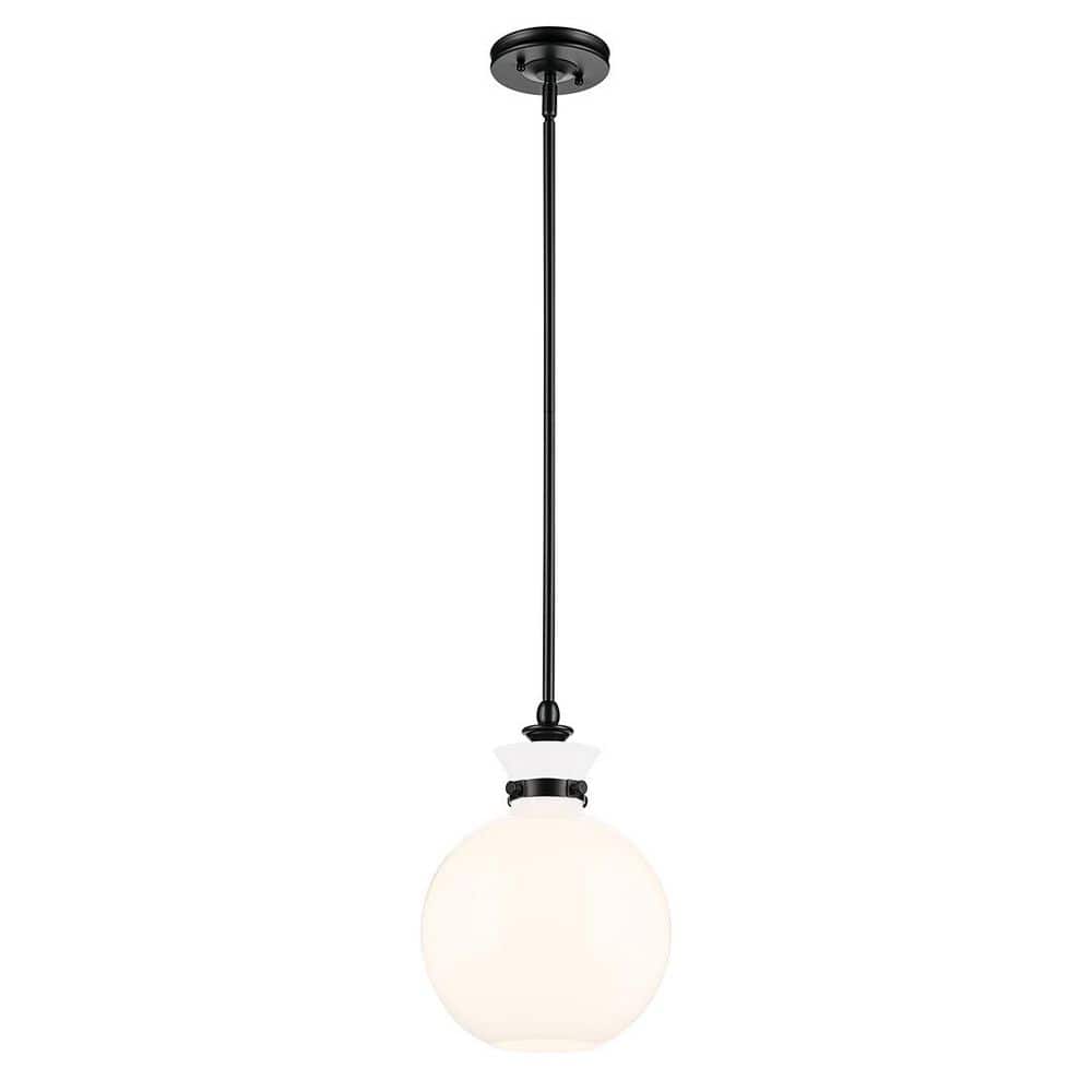 Laria 10.25 in. 1 Light Pendant with Opal Glass in Black price history on PriceWatchPro