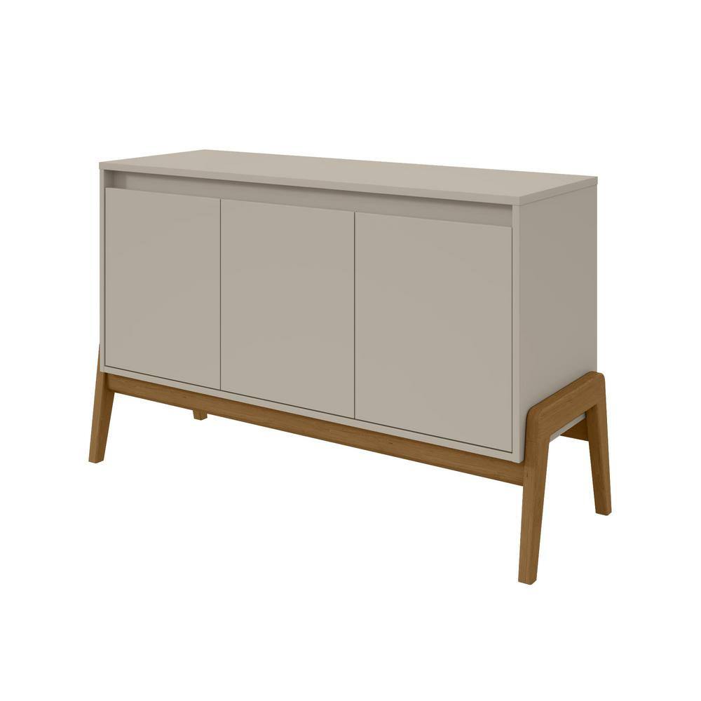 Gales 48.5 Inch Greige and Eucalyptus Mid-Century Modern Sideboard