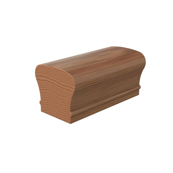 0.375 in. D x 2.625 in. W x 96 in. L Unfinished White Oak Wood Straight Handrail