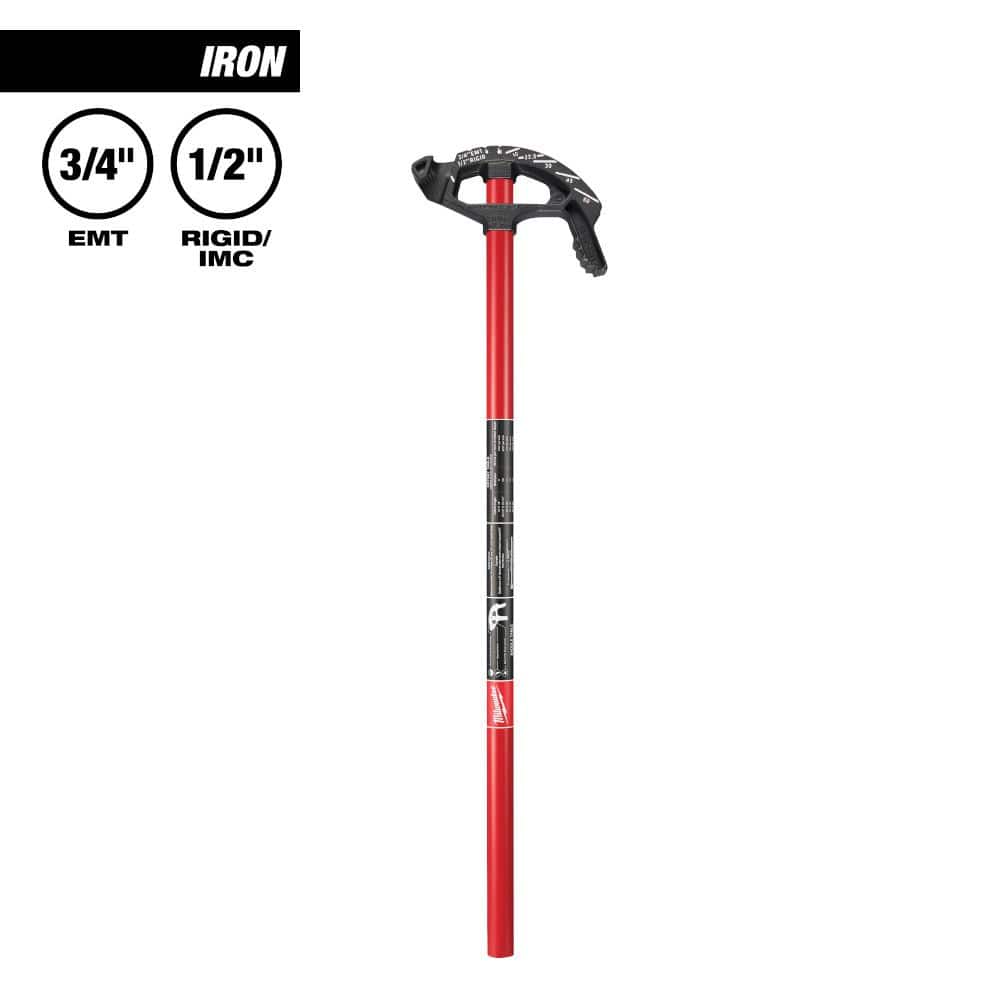 Milwaukee 3/4 in. Iron Conduit Bender and Handle 48-22-4081 - The Home Depot