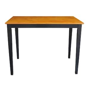 Black and Cherry Solid Wood Counter Table
