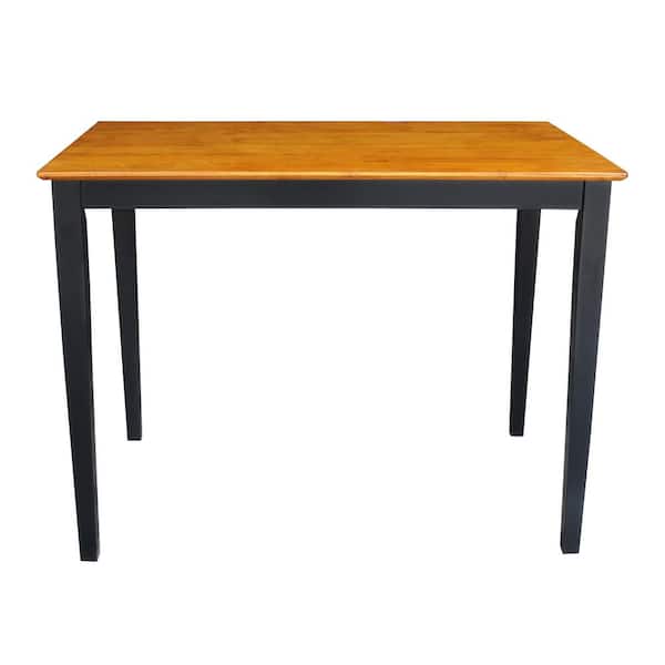 International Concepts Black and Cherry Solid Wood Counter Table