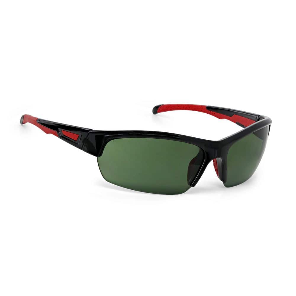 Shadedeye Sport Black with Red Accent Polarized Sunglasses 85941-16 The  Home Depot