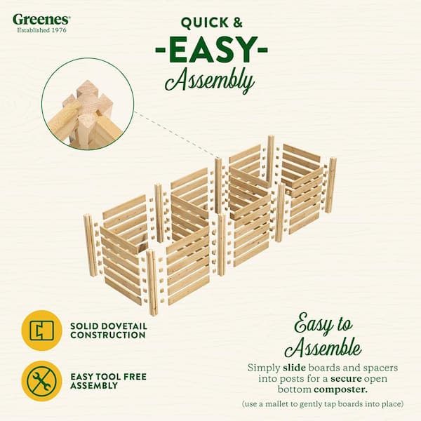 Greenes 231.90 Gal. Cedar Wood Stationary Composter