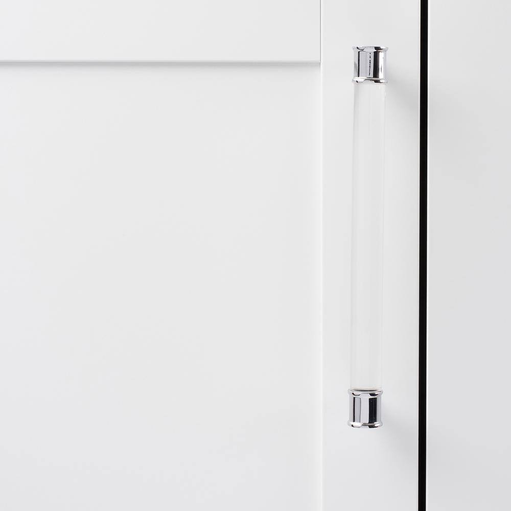 Chrome and Crysacrylic 7-9/16" Kitchen Cabinet Pull