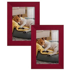 Wexford Home Woodgrain 5 in. x 7 in. Cherry Red Picture Frame (Set of 2)  WF501C-2 - The Home Depot